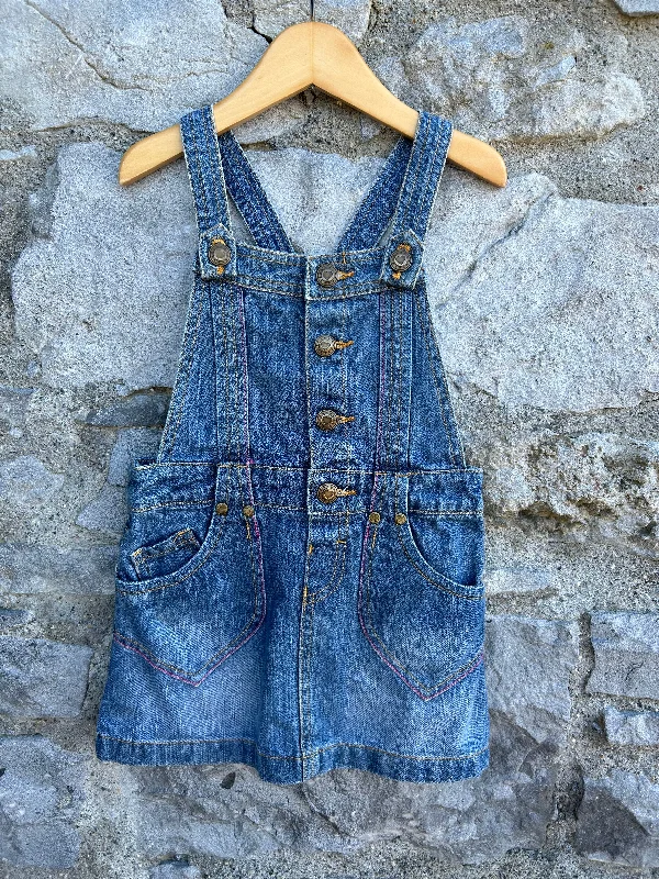 Denim pinafore  2-3y (92-98cm)