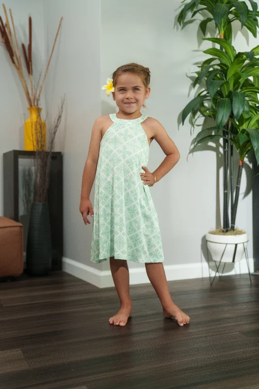 QUILT KEIKI SAGE A-LINE DRESS