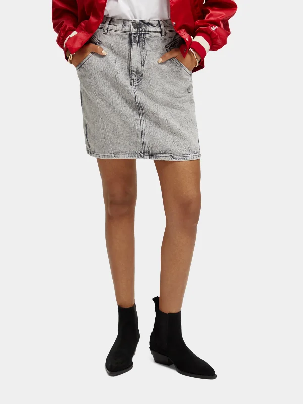 Denim mini skirt