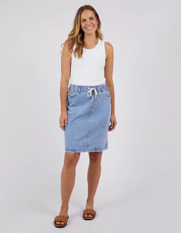 Elm Peta Denim Skirt Blue Wash