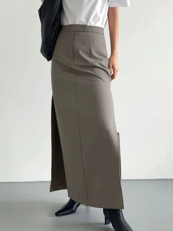 BerryBetty - That Girl Slit Maxi Skirt