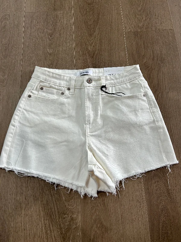 White denim shorts