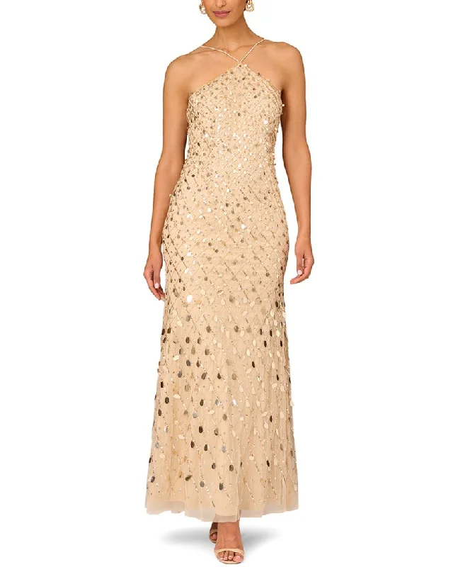 Aidan Mattox Beaded Mermaid Gown