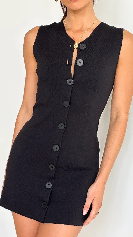 Alba Mini Dress - Black