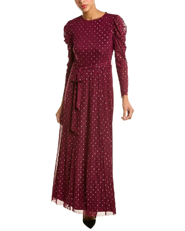 Anne Klein Puff Sleeve Maxi Dress