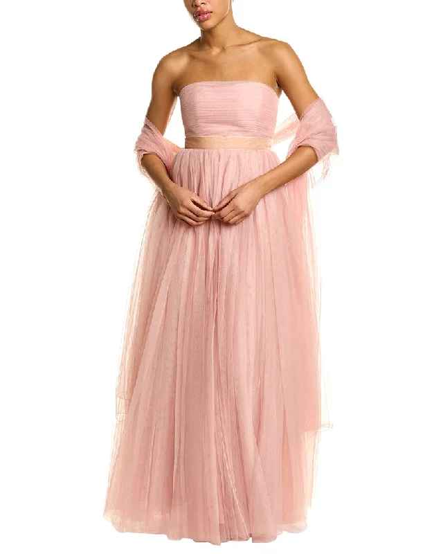 Badgley Mischka Tulle Babydoll Gown