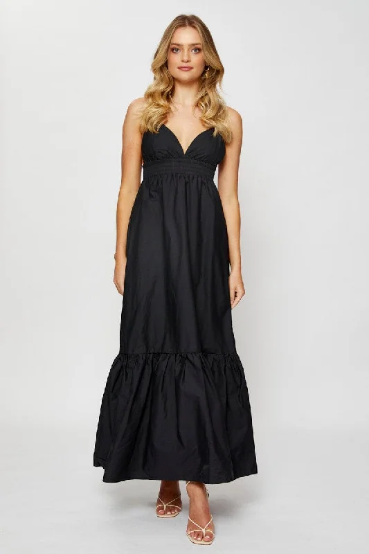 Black Maxi Dress Sleeveless Evening