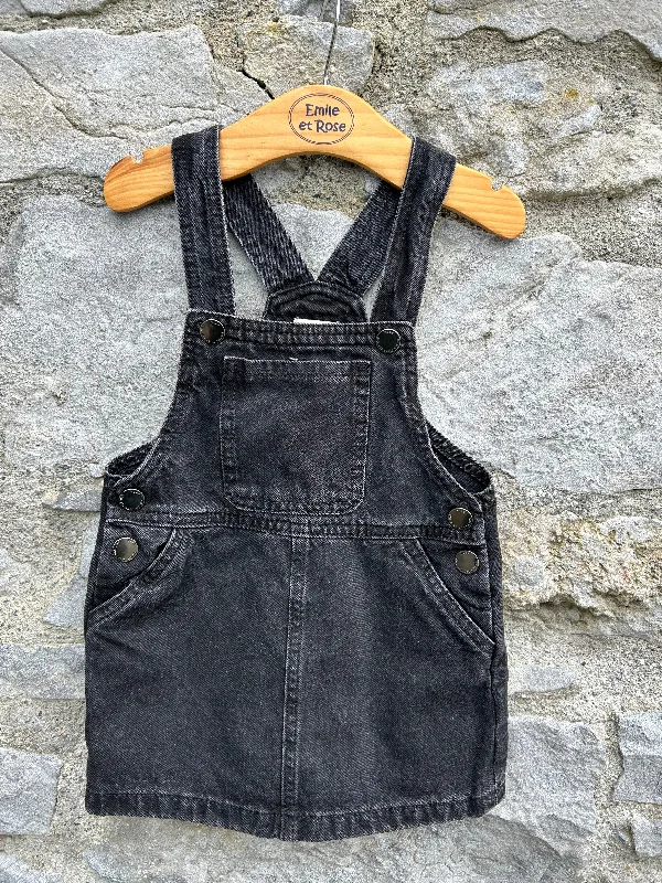 Charcoal denim pinafore 18-24m (86-92cm)