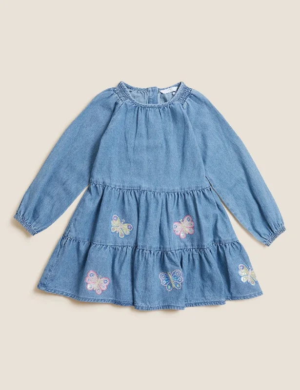 Denim Butterfly Dress