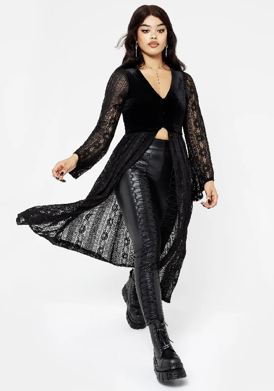 Everlasting Flared Sleeve Lace Overdress