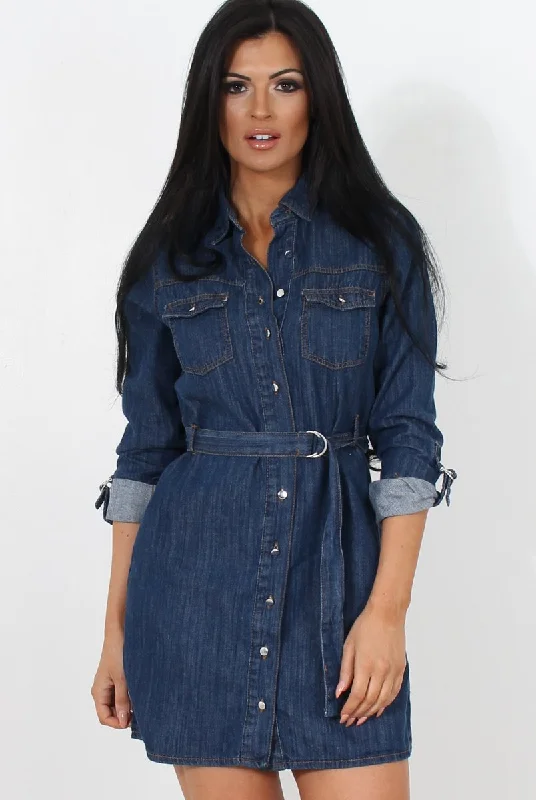 Indigo Denim Day Dress-Ami