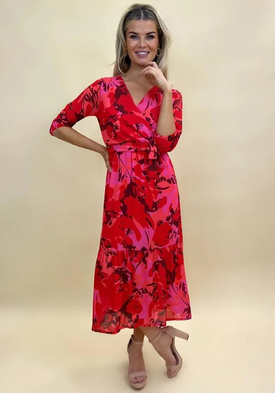 Kate & Pippa Boho Print Maxi Dress, Red