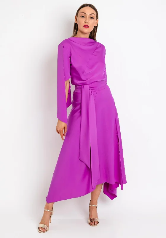 Kevan Jon Como Open Sleeve Maxi Dress, Amethyst