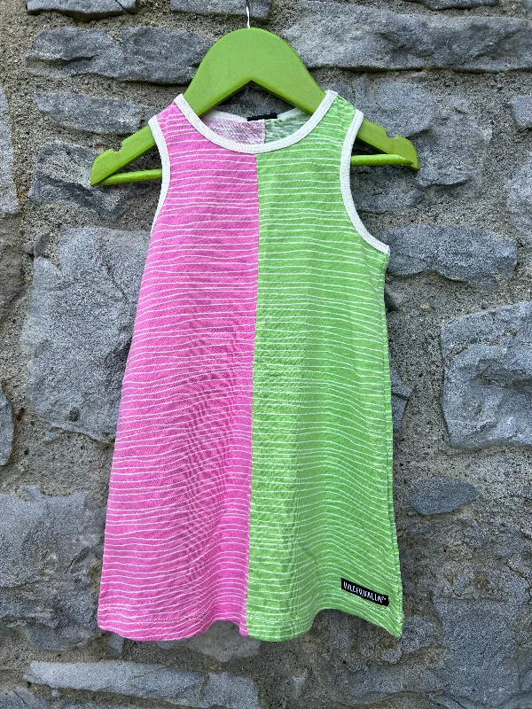 Pink&green dress  18m (86cm)