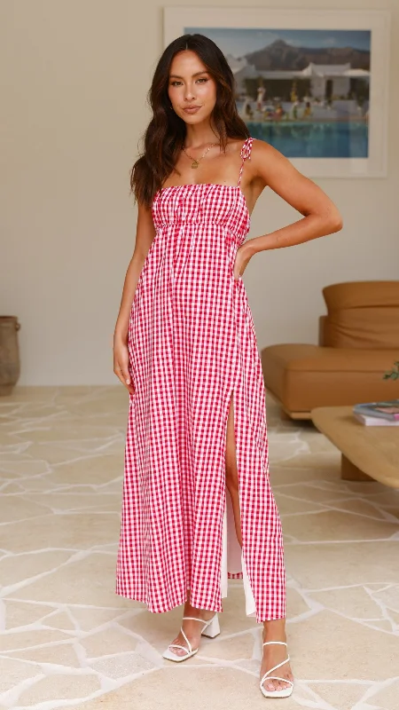 Taissa Maxi Dress - Picnic Red