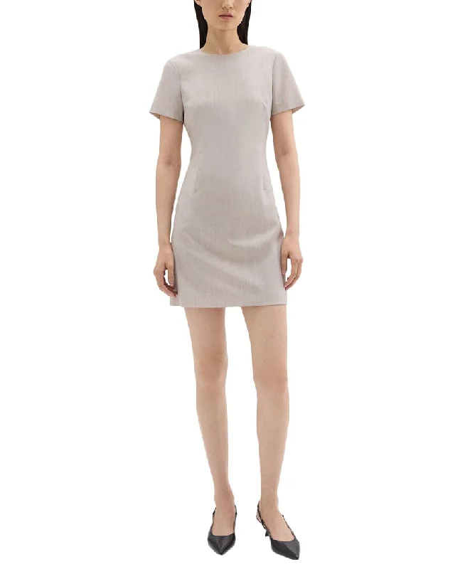 Theory Jatinn Wool-Blend Mini Dress