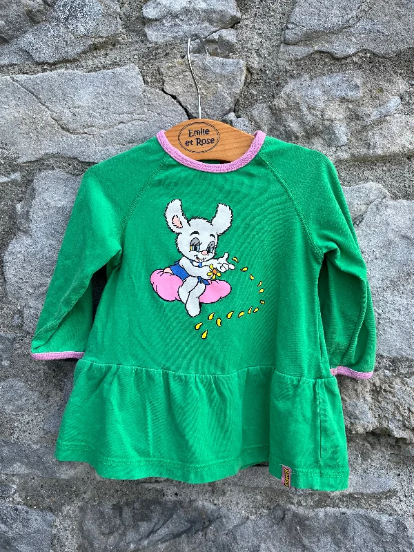 Bamse green tunic   6-9m (68-74cm)