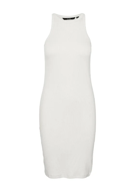 Vero Moda Chloe Ribbed Mini Dress, Snow White