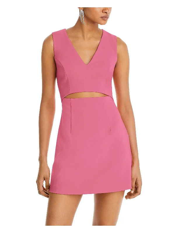 neon statement mini dress -Whisper Womens Formal Mini Sheath Dress