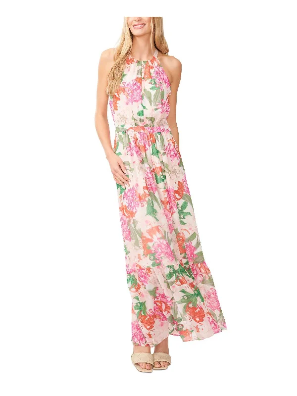 Womens Georgette Floral Print Maxi Dress