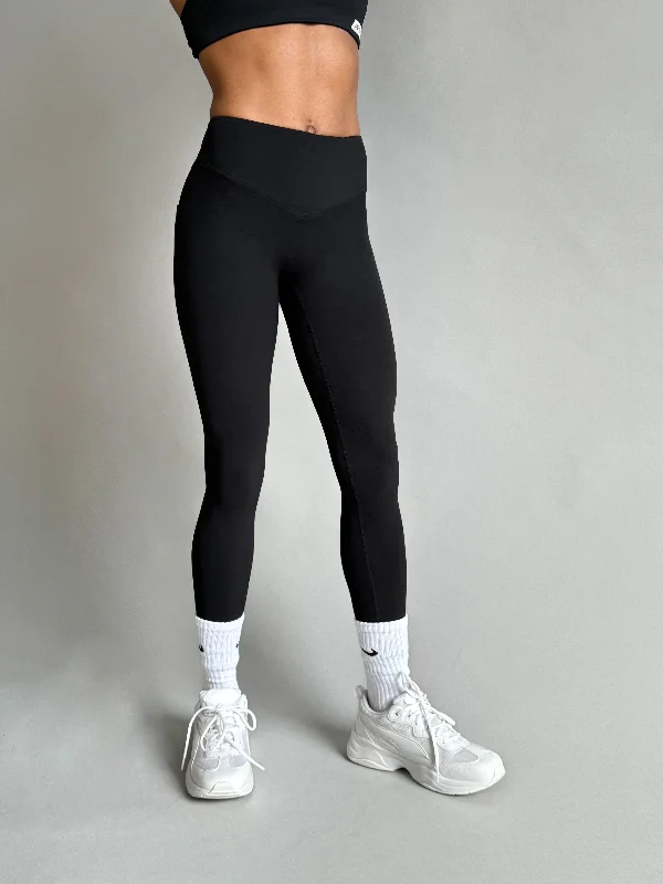 Back Pockets Leggings - Black