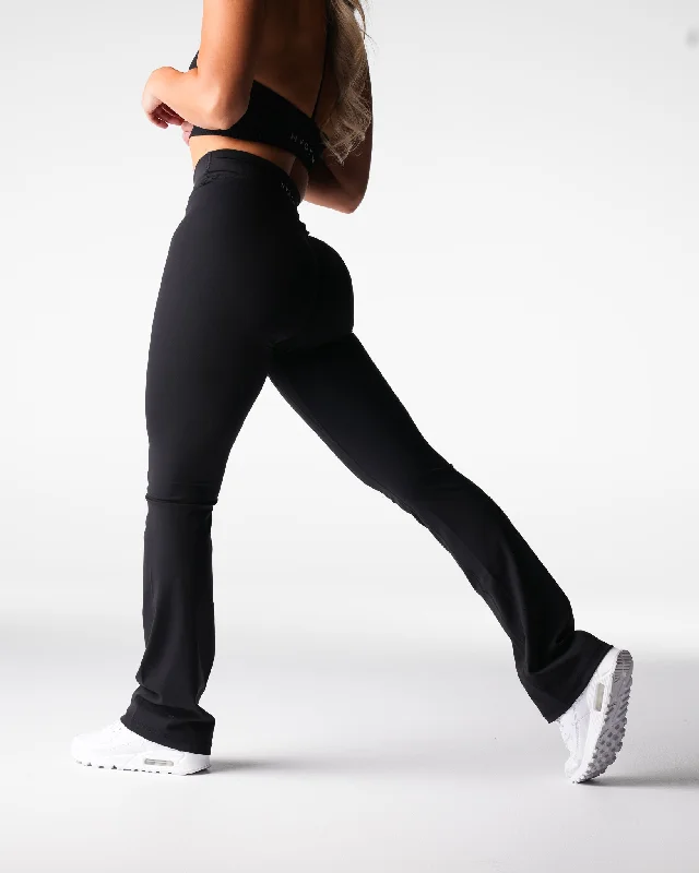 Black Effortless Flare Leggings