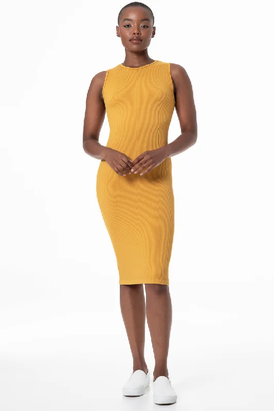 Bodycon Dress _ 145764 _ Mustard