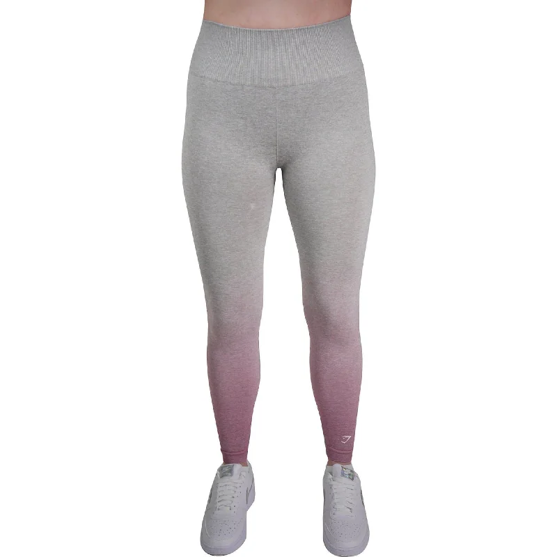 Gymshark Adapt Ombre Seamless Womens Long Training Tights - Grey