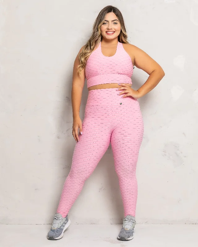 Pink High Rise Scrunch Booty Leggings