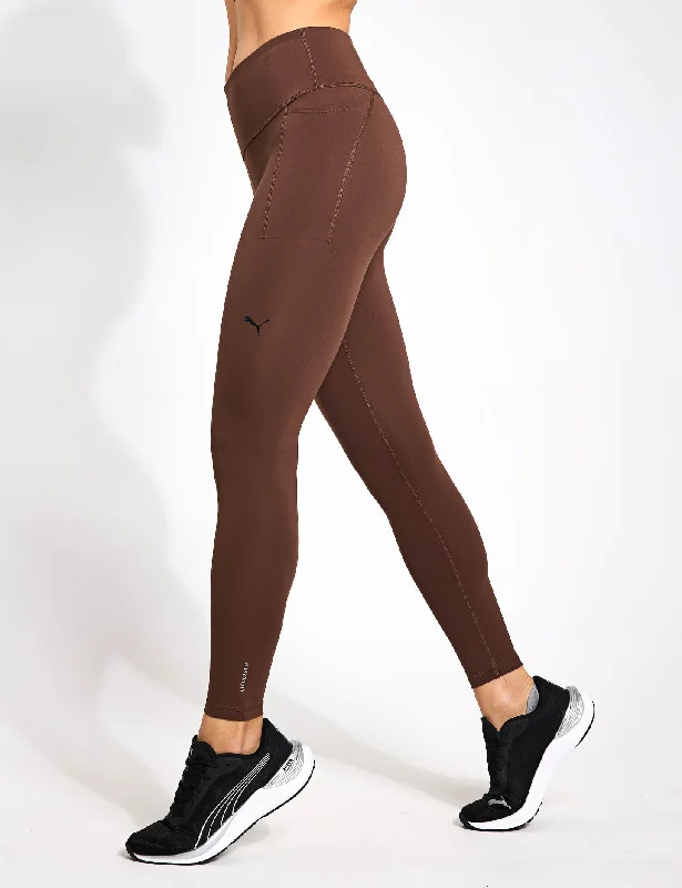 Cloudspun High Waisted Full-Length Tights - Espresso Brown