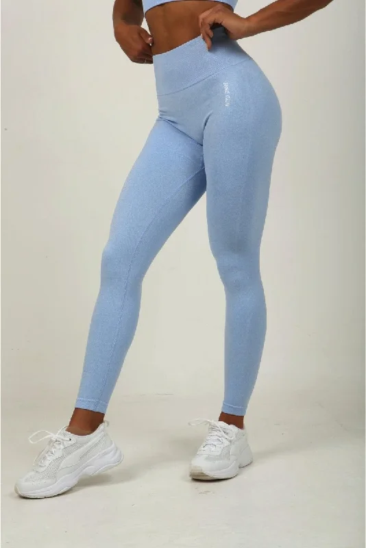 High Waist Leggings - Blue Marl