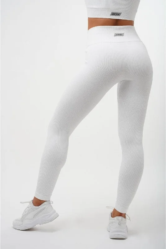 Tie Front Leggings - Ivory White