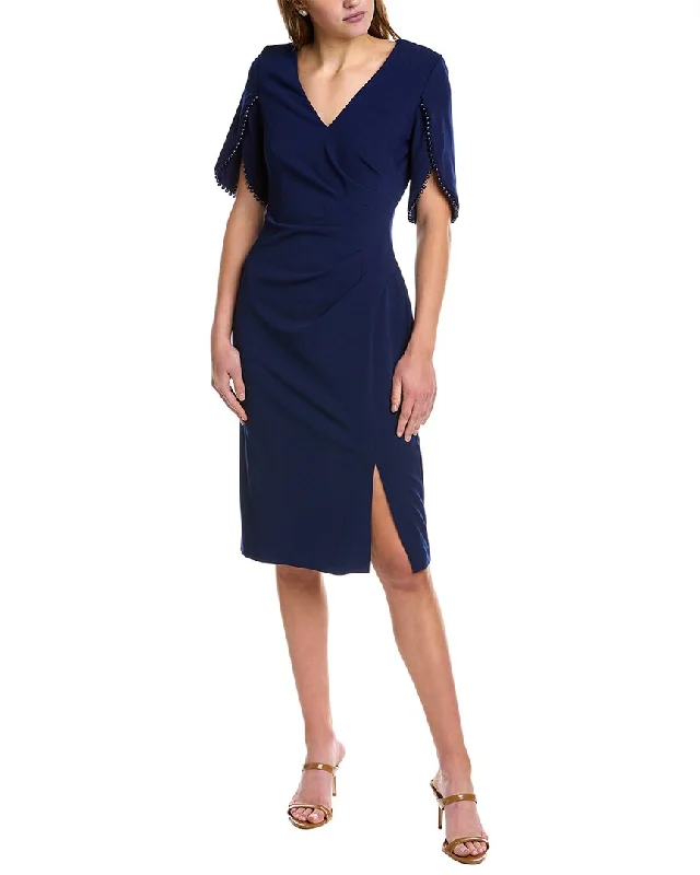 Adrianna Papell Tulip Sleeve Sheath Dress