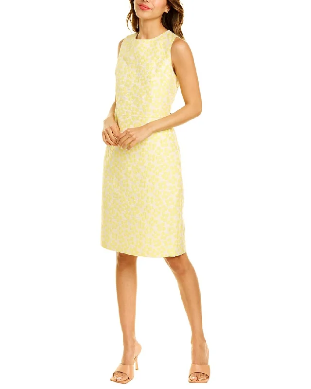 Anne Klein Floral Jacquard Sheath Dress