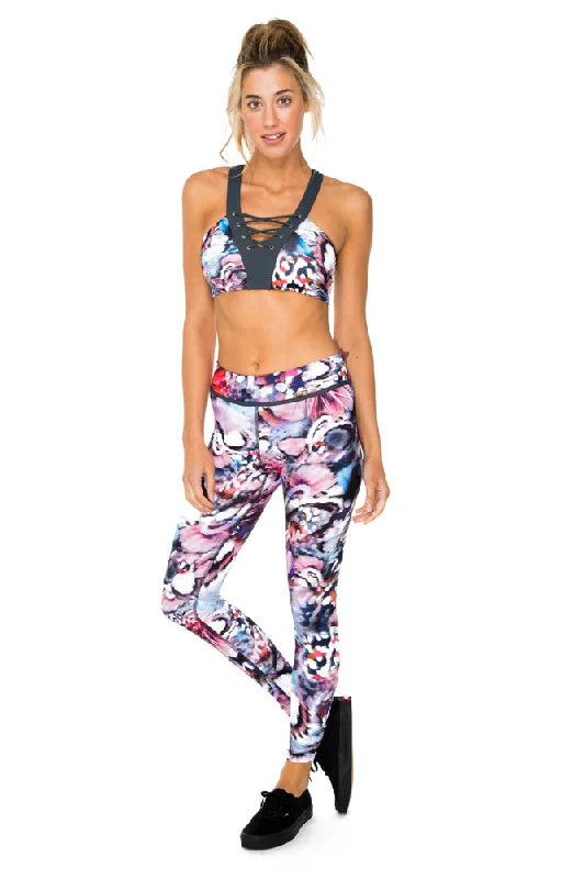 CIENFUEGOS - Grommet T Back Sports Bra & Skinny Legging • Multicolor