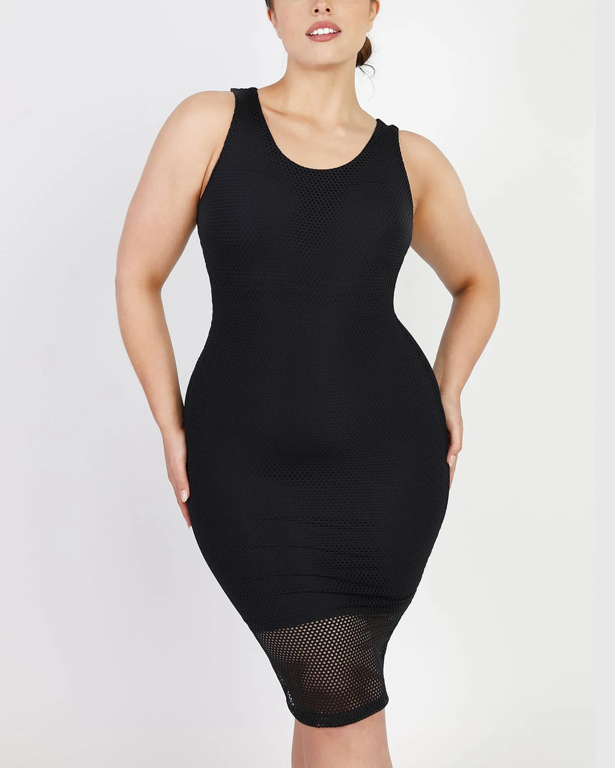 Circle Mesh Bodycon Shaping Dress