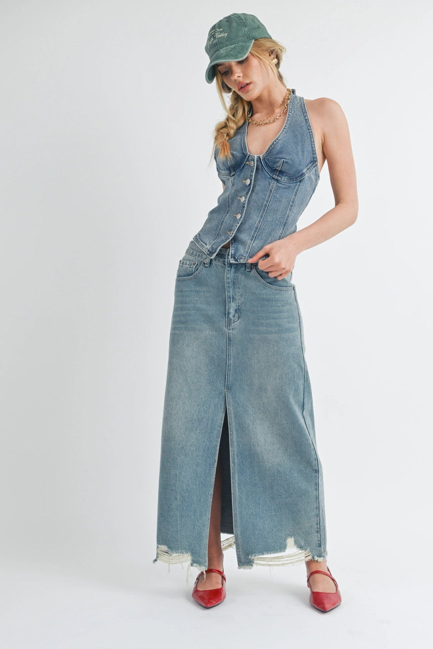 Maxi Denim Skirt