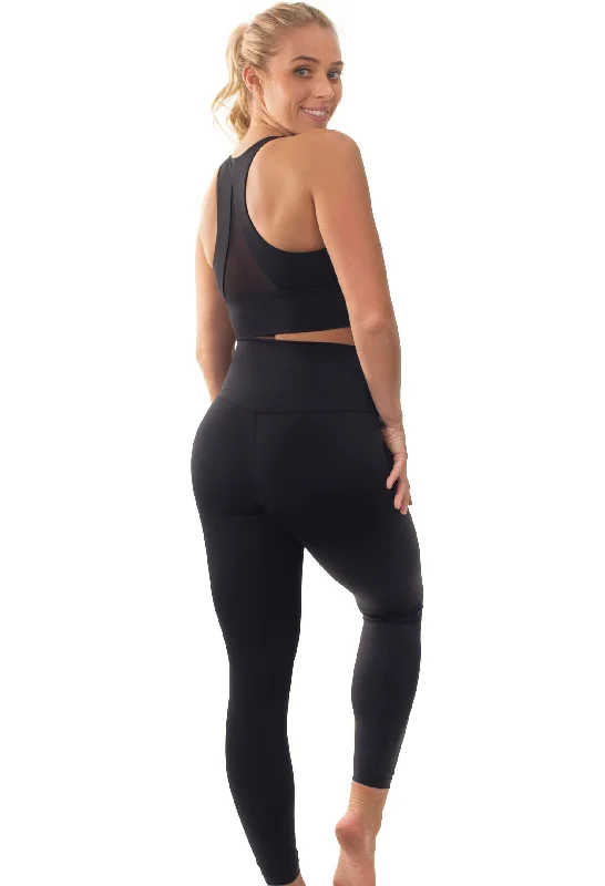 Mesh Racer Bra + High Waisted Leggings Athleisure Set