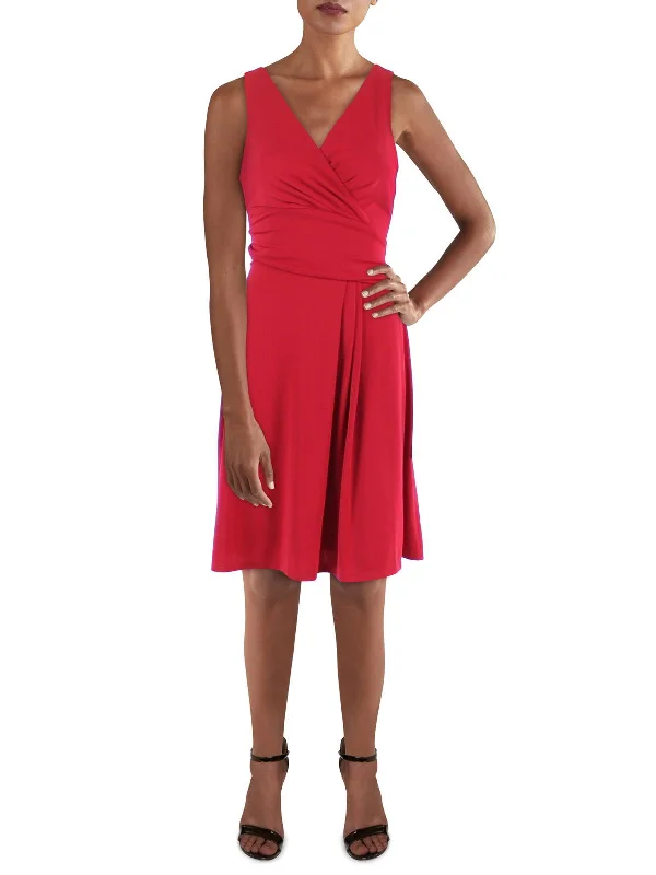 Womens Jersey Sleeveless Fit & Flare Dress