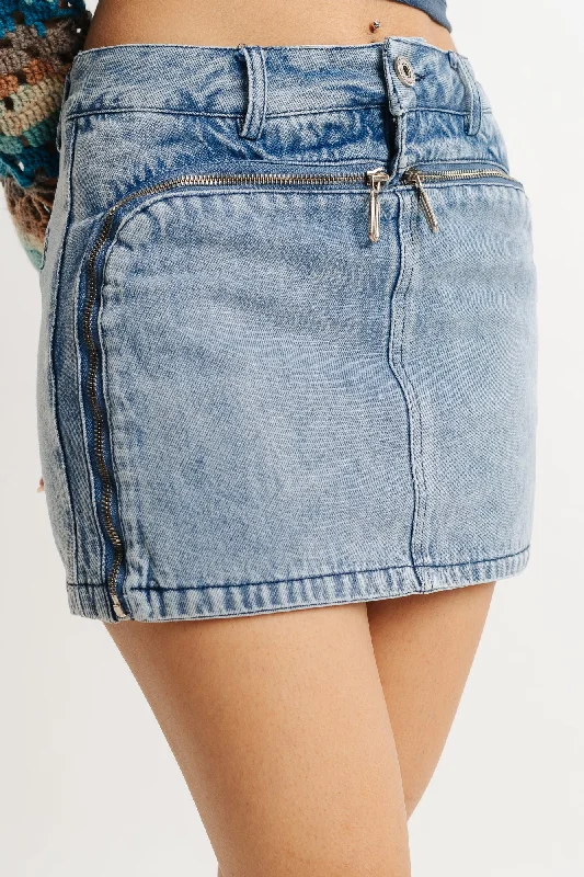 Mini Blue Denim Skirt