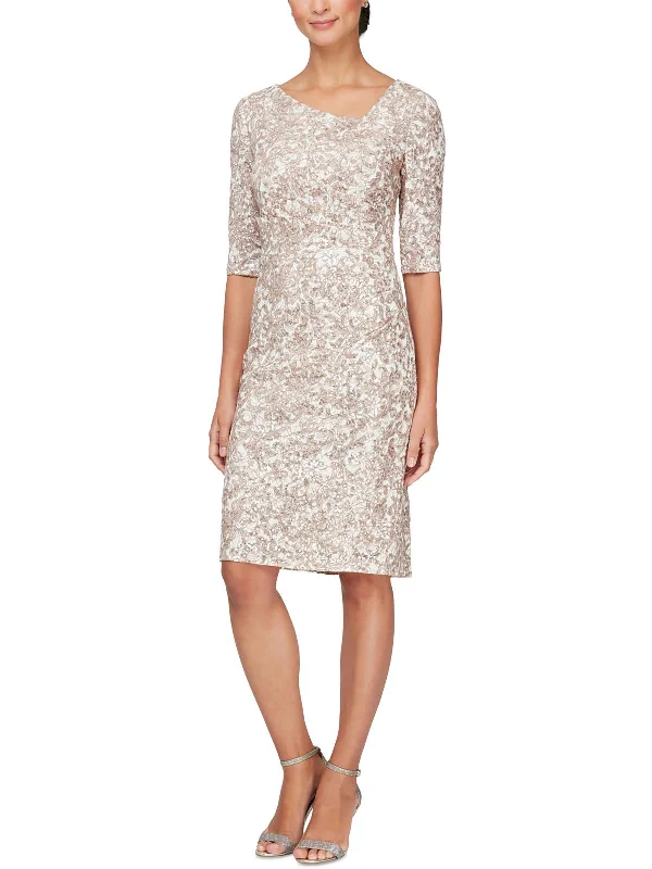 Womens Sequined Sheath Dress