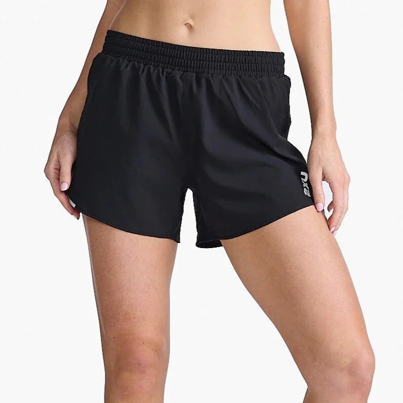 2XU Aero 5 Inch Shorts | Black / Silver Reflective | Womens