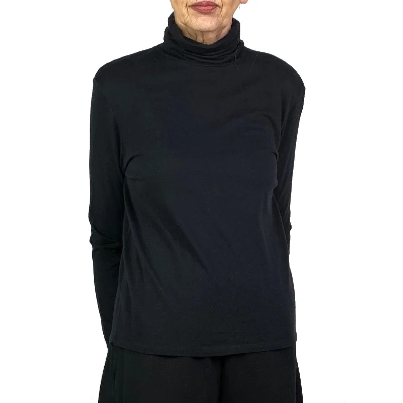 COTTON/CASHMERE BOXY TURTLENECK T-SHIRT