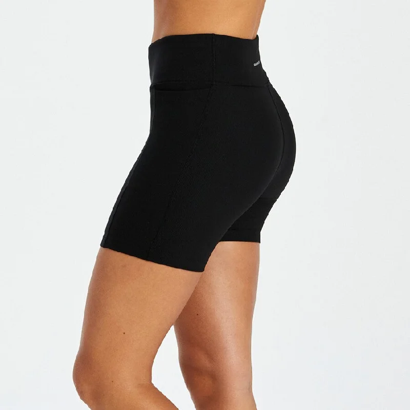 abi and joseph Tiebreak Rib Dual Pocket Mid-Thigh Tight | Black