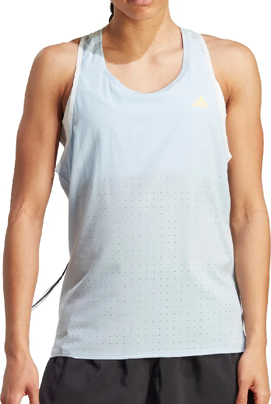 adidas Adizero Womens Running Vest Tank Top - Blue