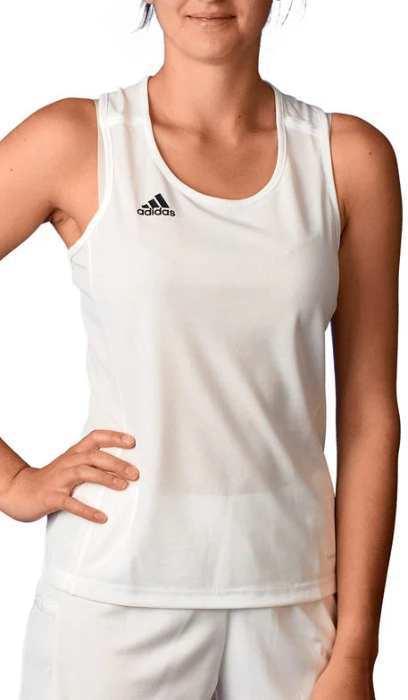 women's t-shirts retro -adidas T19 Womens Training Vest Tank Top - White