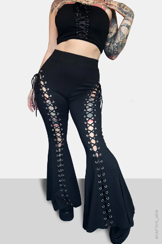 (Pre-Order) Alice Lace Up Flare Pants