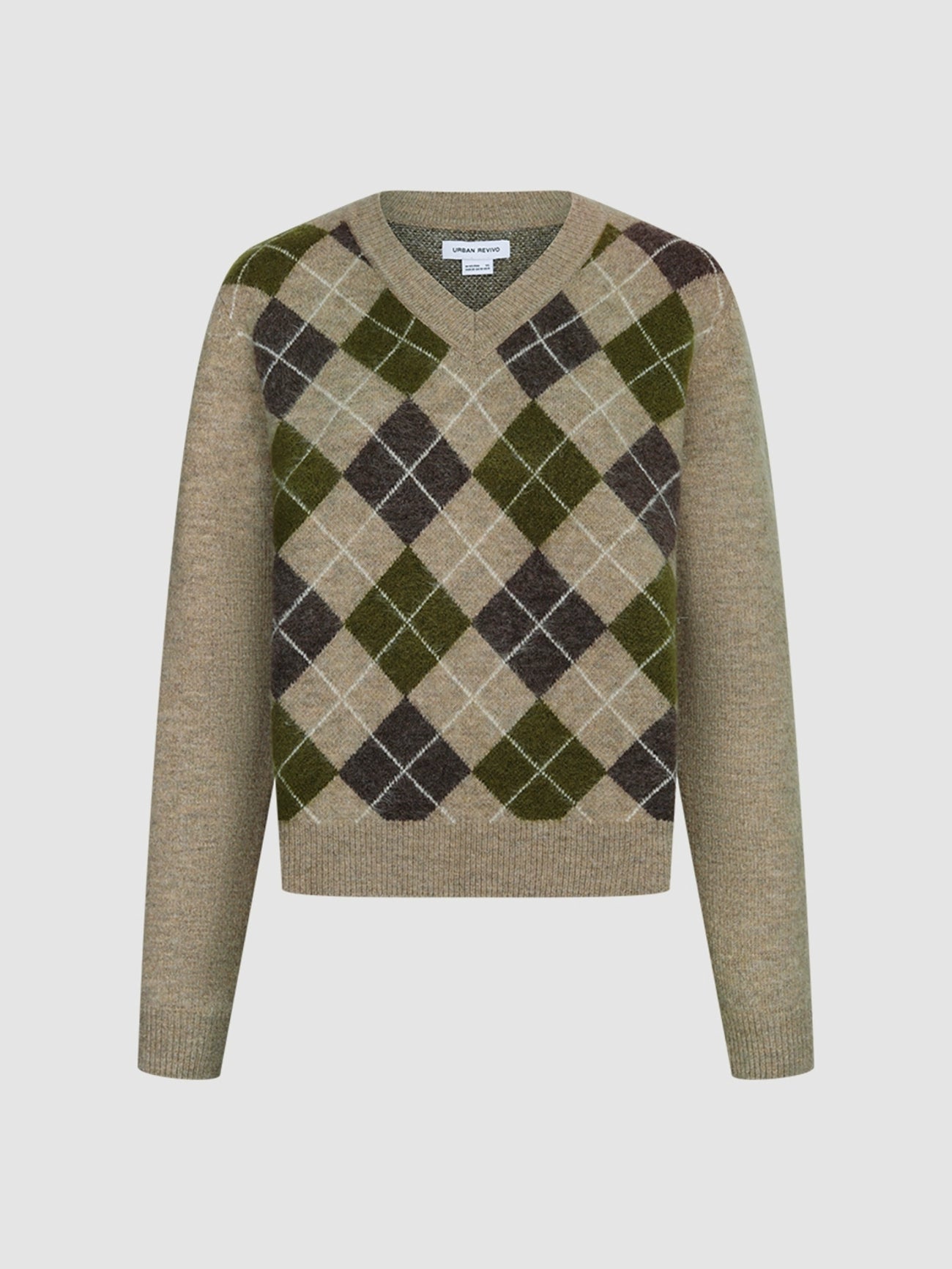 Argyle Printed Knitted T-Shirts