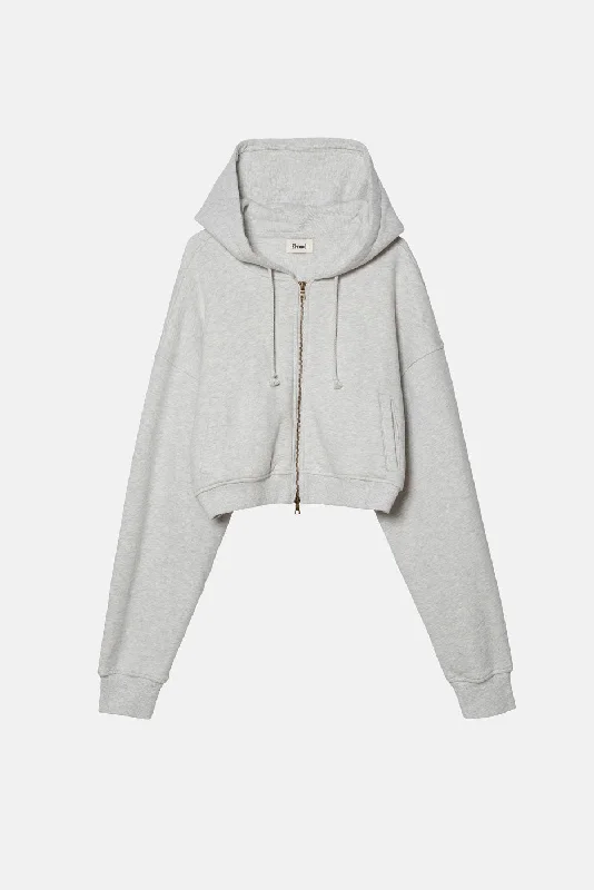 BABYDOLL CROP ZIP HOODIE