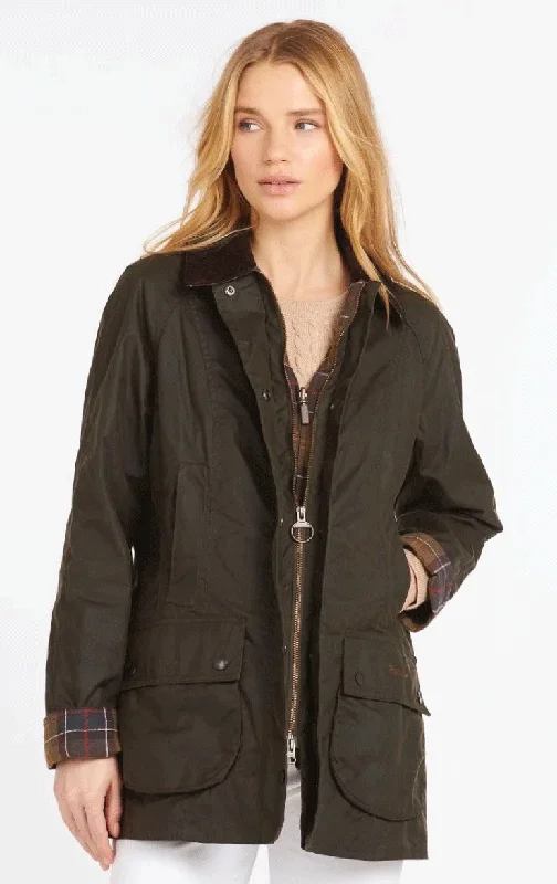 warm women's raincoat -Barbour - Waxed Cotton Classic Beadnell Jacket